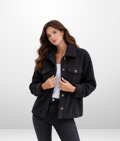 Women's Hip-Length Jacket | Spacious-Pocket Relaxed Fit for Autumn & Winter Wear, Cold Weather Layering & Everyday Wear in Black