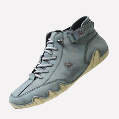 Men's Refined Lace-Up Barefoot Shoes | Structured Flexible-Sole Comfort Fit for Everyday Wear & Smart Casual Wear in Light Blue