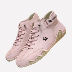 Men's Refined Lace-Up Barefoot Shoes | Structured Flexible-Sole Comfort Fit for Everyday Wear & Smart Casual Wear in Pink