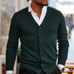 Men's Structured Jacket | Long-Sleeve Front-Panel Fit for Autumn & Winter Wear, Cold Weather Layering & Everyday Wear in Dark Green