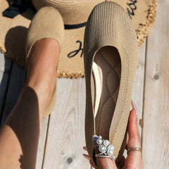 Women's Orthopaedic Slip-On Shoes | Arch-Support Breathable Slip-Resistant Fit for Everyday Wear & Smart Casual Wear in Camel