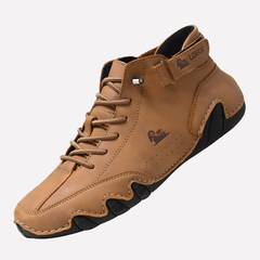 Men's Refined Lace-Up Barefoot Shoes | Structured Flexible-Sole Comfort Fit for Everyday Wear & Smart Casual Wear in Brown