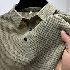 Men's Polo Shirt with Moisture-Wicking Fabric | Stylish Comfort for Warm Weather in Beige