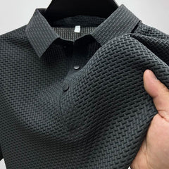Men's Polo Shirt with Moisture-Wicking Fabric | Stylish Comfort for Warm Weather in Grey