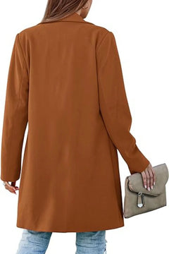 Women's Trench Coat | Lapel-Collar Single-Button Longline Tailored Fit for Autumn & Winter Wear & Smart Casual Wear in Yellow