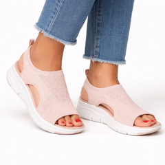 Women's Slip-On Walking Shoes | Breathable Knit Comfort Fit for Everyday Wear in Pink