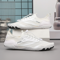 Men's Lightweight Barefoot Training Shoes | Flexible-Sole Breathable Comfort Fit for Everyday Wear & Smart Casual Wear in White