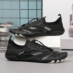 Men's Lightweight Barefoot Training Shoes | Flexible-Sole Breathable Comfort Fit for Everyday Wear & Smart Casual Wear in Black