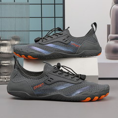 Men's Lightweight Barefoot Training Shoes | Flexible-Sole Breathable Comfort Fit for Everyday Wear & Smart Casual Wear in Grey