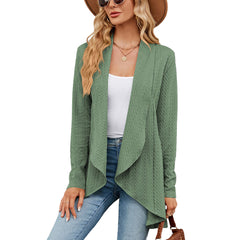 Women's Open-Front Long Cardigan | Relaxed Versatile Fit for Cold Weather Layering, Everyday Wear & Smart Casual Wear in Grey