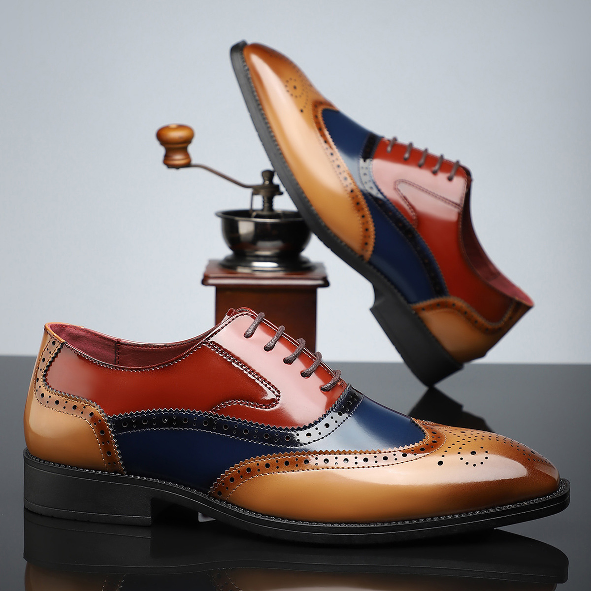 Elegant Wingtip Brogue Men display picture 2