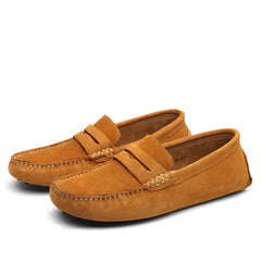 Men's Premium Loafers | Classic Moccasin Italian-Crafted Soft-Lined Comfort Fit for Everyday Wear & Smart Casual Wear in Light Brown