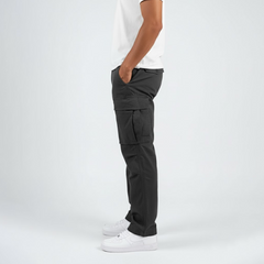 Men's Multi-Pocket Utility Cargo Trousers | Durable Streetwear Relaxed Fit for Everyday Wear & Smart Casual Wear in Black