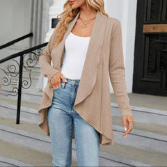 Women's Open-Front Long Cardigan | Relaxed Versatile Fit for Cold Weather Layering, Everyday Wear & Smart Casual Wear in Sage Green