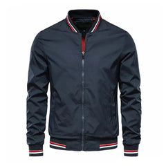 Men's Bomber Jacket | Lightweight & Zip Closure | Casual & Evening Wear | Voxeya in Light Blue