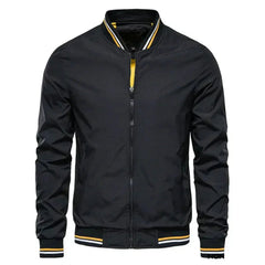 Men's Bomber Jacket | Lightweight & Zip Closure | Casual & Evening Wear | Voxeya in Black