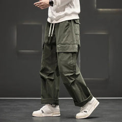 Men's Cargo Pants | Breathable Cotton & Relaxed Fit | Casual Utility Style | Voxeya in Green