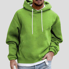 Men's Hoodie | Drawstring Hood & Kangaroo Pocket | Casual Fit | Voxeya in Light Green