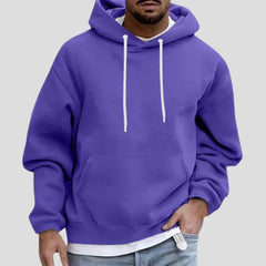 Men's Hoodie | Drawstring Hood & Kangaroo Pocket | Casual Fit | Voxeya in Violet