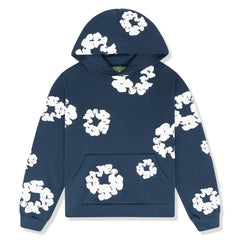 Men's Hoodie | Printed Design & Kangaroo Pocket | Relaxed Fit | Casual Streetwear | Voxeya in Blue