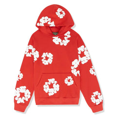 Men's Hoodie | Printed Design & Kangaroo Pocket | Relaxed Fit | Casual Streetwear | Voxeya in Red