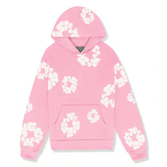Men's Hoodie | Printed Design & Kangaroo Pocket | Relaxed Fit | Casual Streetwear | Voxeya in Pink
