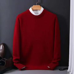 Men's Knit Sweater | Soft & Breathable Fabric | Classic Fit for All Occasions | Voxeya in Rust red