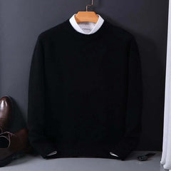 Men's Knit Sweater | Soft & Breathable Fabric | Classic Fit for All Occasions | Voxeya in Black