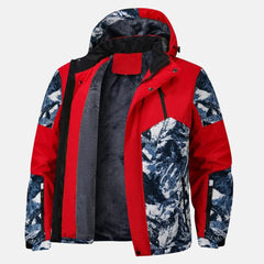 Men's Ski Jacket | Insulated & Weather Resistant | Regular Fit for Winter Sports | Voxeya in Red