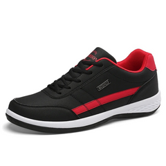 Men's Sneakers | Arch Support & Breathable Design | Lace-Up Comfort | Black Blue White | Voxeya in Black