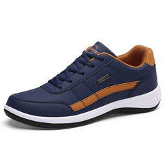 Men's Sneakers | Arch Support & Breathable Design | Lace-Up Comfort | Black Blue White | Voxeya in Blue