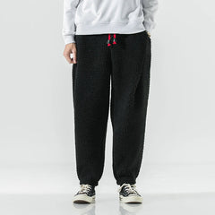 Men's Sweatpants | Ultra-Soft Fleece & Drawstring Waist | Relaxed Fit Loungewear | Voxeya in Black