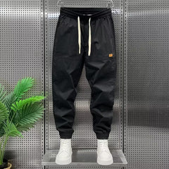 Men's Cotton Joggers | Breathable Elastic-Waist Ankle-Length Relaxed Fit for Everyday Wear & Smart Casual Wear in Black