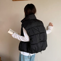 Women's Padded Gilet | Insulated High Collar Regular Fit for Winter, Travel & Everyday Casual Layering in Black