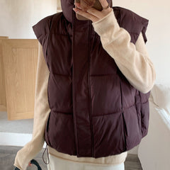 Women's Padded Gilet | Insulated High Collar Regular Fit for Winter, Travel & Everyday Casual Layering in Lilac sauce