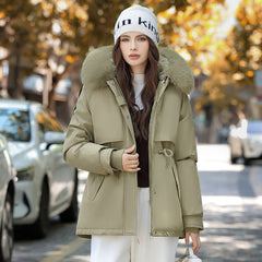 Women's Faux Fur Collar Parka | Insulated Hooded Regular Fit for Winter, Travel & Everyday Outdoor Wear in sorrel