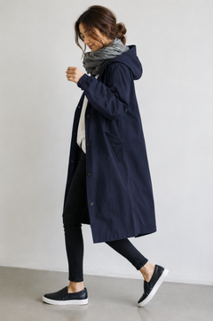 Women's Rain Cape | Lightweight & Waterproof | Breathable & Stylish | Voxeya in Navy blue