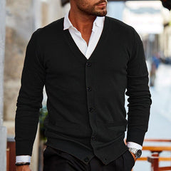 Men's Structured Jacket | Long-Sleeve Front-Panel Fit for Autumn & Winter Wear, Cold Weather Layering & Everyday Wear in Black