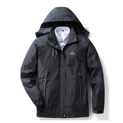 Women's Hooded Raincoat | Waterproof Colour-Block Zip-Front Regular Fit for Autumn & Winter Wear & Everyday Wear in Black