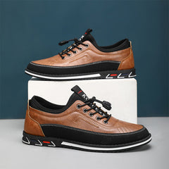 Men's Faux Leather Shoes | Supple Cushioned Lightweight Slip-On Comfort Fit for Everyday Wear & Smart Casual Wear in Brown