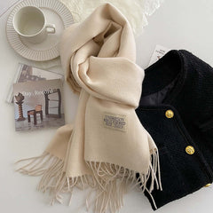 Reversible Scarf | Soft & Versatile Warmth | Everyday Accessory | Voxeya in Sand