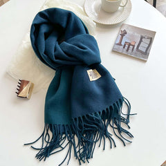 Reversible Scarf | Soft & Versatile Warmth | Everyday Accessory | Voxeya in Dark Blue