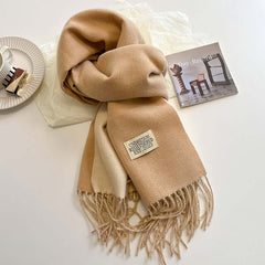 Reversible Scarf | Soft & Versatile Warmth | Everyday Accessory | Voxeya in Khaki Beige
