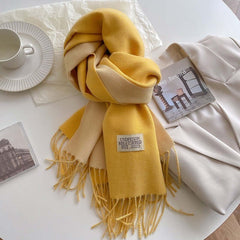 Reversible Scarf | Soft & Versatile Warmth | Everyday Accessory | Voxeya in Yellow