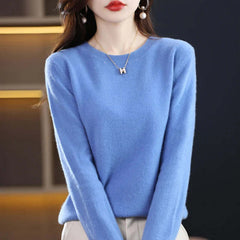 Women's Cashmere Sweater | Soft & Lightweight Knit | Casual & Formal Wear | Voxeya in Blue