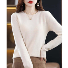 Women's Cashmere Sweater | Soft & Lightweight Knit | Casual & Formal Wear | Voxeya in Beige