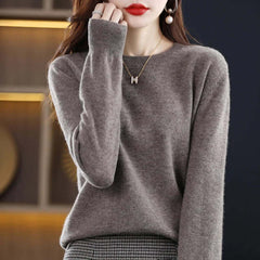 Women's Cashmere Sweater | Soft & Lightweight Knit | Casual & Formal Wear | Voxeya in Deep Camel