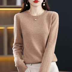 Women's Cashmere Sweater | Soft & Lightweight Knit | Casual & Formal Wear | Voxeya in Gold