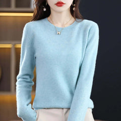 Women's Cashmere Sweater | Soft & Lightweight Knit | Casual & Formal Wear | Voxeya in Dark Green