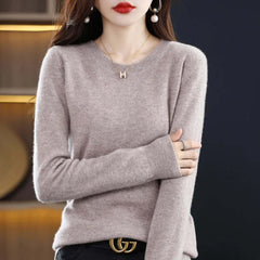 Women's Cashmere Sweater | Soft & Lightweight Knit | Casual & Formal Wear | Voxeya in Off White